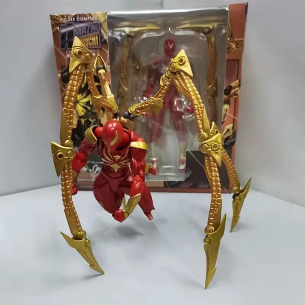Revoltech 14cm Iron Spider Hero Collectible Action Figure Gift Set - Image 5
